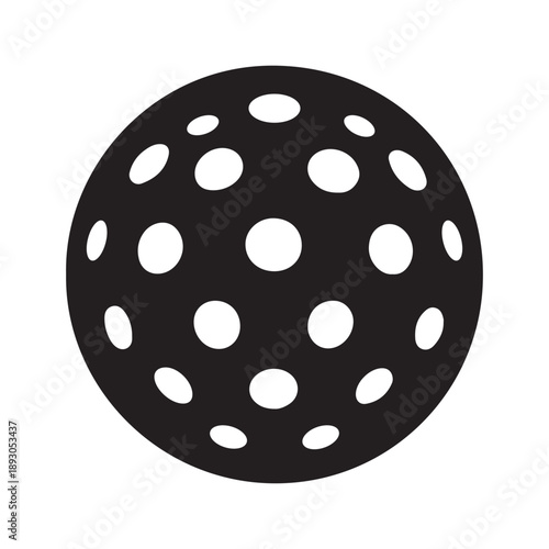 Pickleball ball vector illustration, isolated on white background.