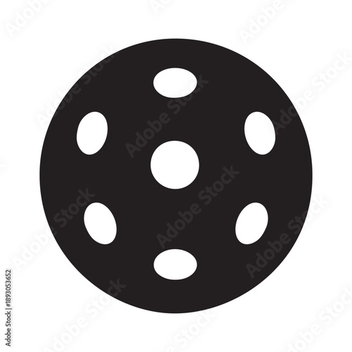 Pickleball ball vector illustration, isolated on white background.