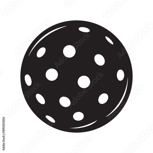 Pickleball ball vector illustration, isolated on white background.