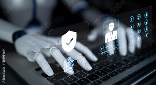 Bild auf Leinwand An AI based multi factor authentication system for digital security
