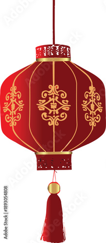 vector illustration of a traditional Chinese lantern