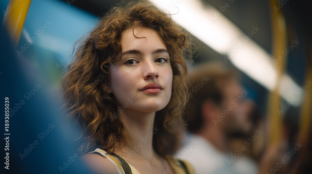 Fototapeta premium The dynamic atmosphere of a city street line illustrates how eco-friendly public transportation can improve urban life while enabling residents to enjoy cleaner air and a better quality of life in