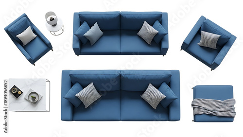 Wallpaper Mural Interior Furniture Layout Top View Living Room Set On Isolated Transparent Background Torontodigital.ca