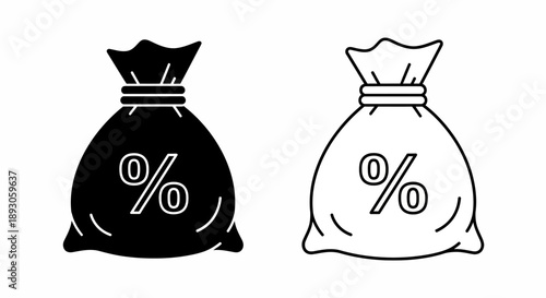 Money bag finance investment savings wealth symbol Vector