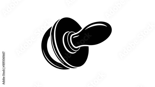 Vector illustration of a simple black toggle switch icon in 'on' position, on transparent background