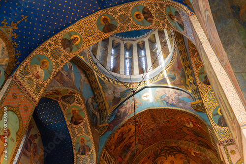 Frescos and murals inside the Sioni Cathedral, in Tbilisi