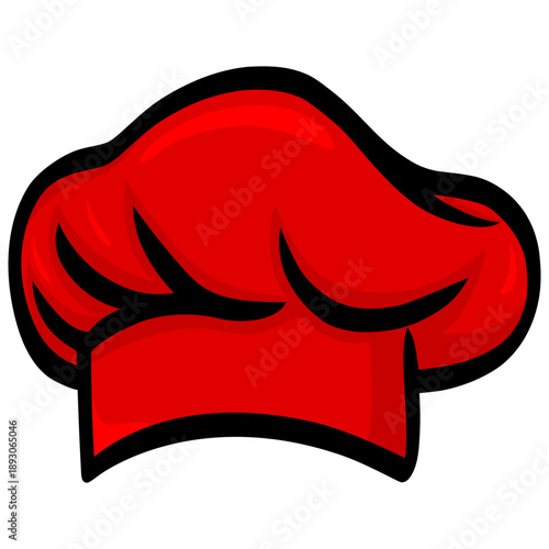 Red Chef Hat Illustration Icon