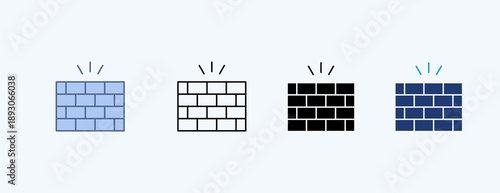 Wall Multiple Icon Illustration Vector