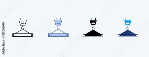 Hoist Multiple Icon Illustration Vector