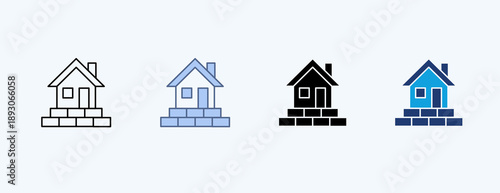 Foundation Multiple Icon Illustration Vector