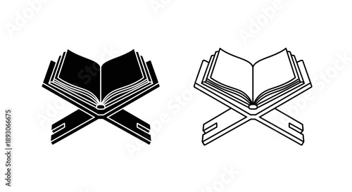 Islamic book quran holy scriptures religion symbol Vector