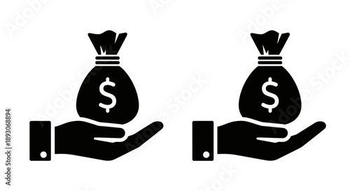 Money bag business finance investment symbol Vector