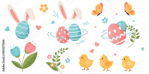 Easter Delight: An artistic arrangement that evokes the joy of the springtime holiday, capturing the essence of Easter with a delightful mix of vibrant colors.