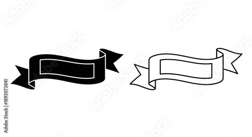 Black and white banner vector illustration Vector