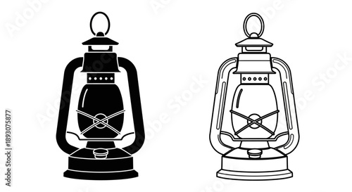 Vintage lantern icon design illustration Vector