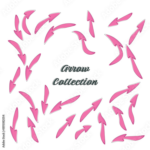 Business element icon in doodle style, arrow, infographic. Isolated vector illustration design. Hand drown business icon. Business idea concept.