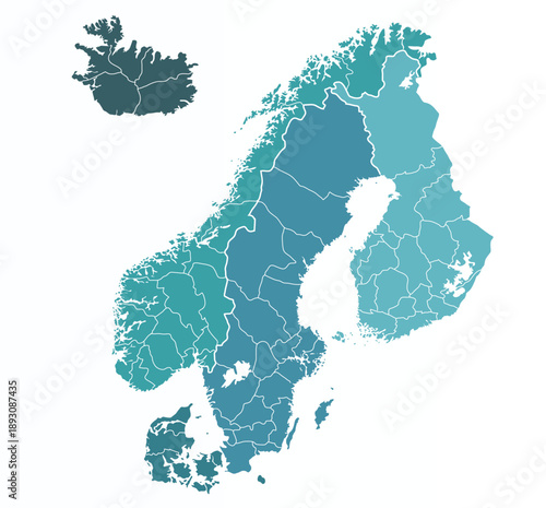 Map of Scandinavian countries