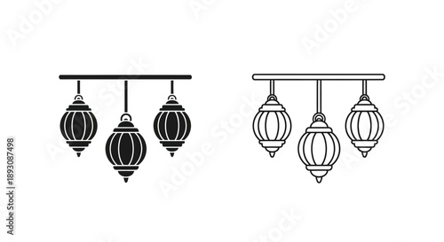 Modern pendant lighting fixture design Vector