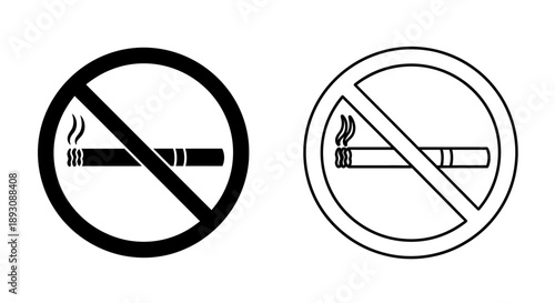 No smoking signs collection Vector