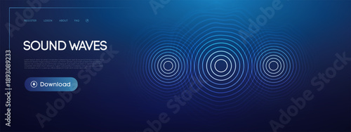 Wave sound circle with line effect background and pattern ripple music. Soundwave circular dot with vibration ai logo and abstract graphic light. Round element sensor with overlay pain red.