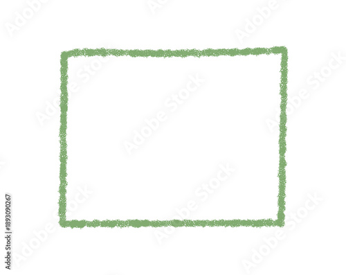 Green chalk outline rectangle frame sketch forms a bold border and template. Quote background with graphic illustration, ideal as a modern quote frame element or illustration layout.