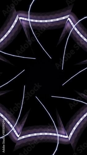 Abstract Neon Starburst Motion Background. Futuristic Glowing Lines Loop. Perfect for technology, digital, intro, presentation