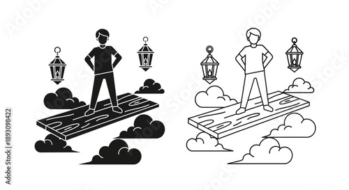 Virtual reality cloud gaming experience Vector