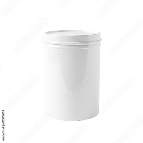 Wallpaper Mural A white container with a lid sits on a clean white background, ideal for use in e-commerce or product displays Torontodigital.ca