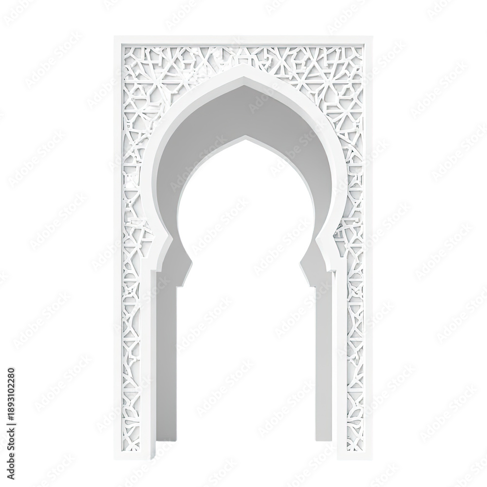 Fototapeta premium A decorative arch with geometric patterns and shapes