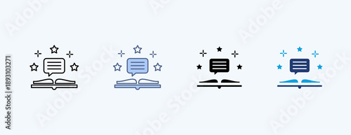 Storytelling Multiple Icon Illustration Vector