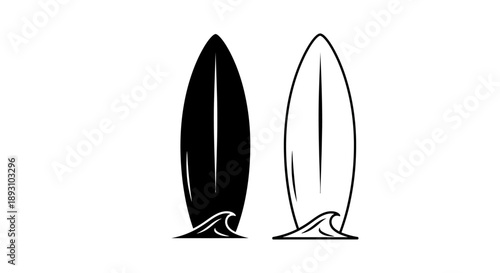 Surfboard wave icon design vector illustration Vector