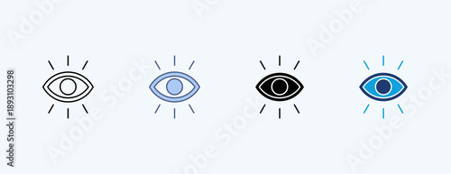 Visibility Multiple Icon Illustration Vector