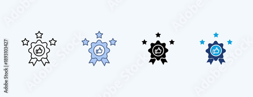 Reputation Multiple Icon Illustration Vector