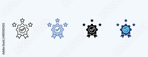 Credibility Multiple Icon Illustration Vector