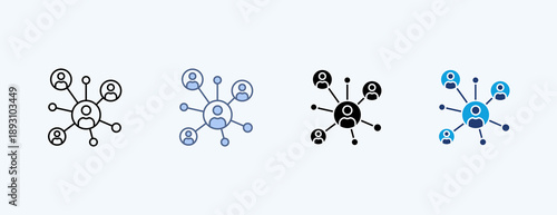 Networking Multiple Icon Illustration Vector