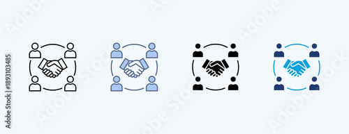 Collaboration Multiple Icon Illustration Vector