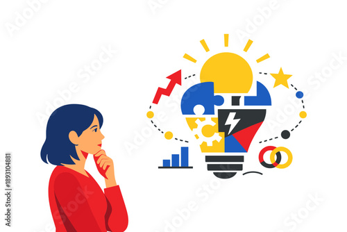 Insightful Composition. Creative problem solving process progresses as components begin to reconnect into a new configuration,