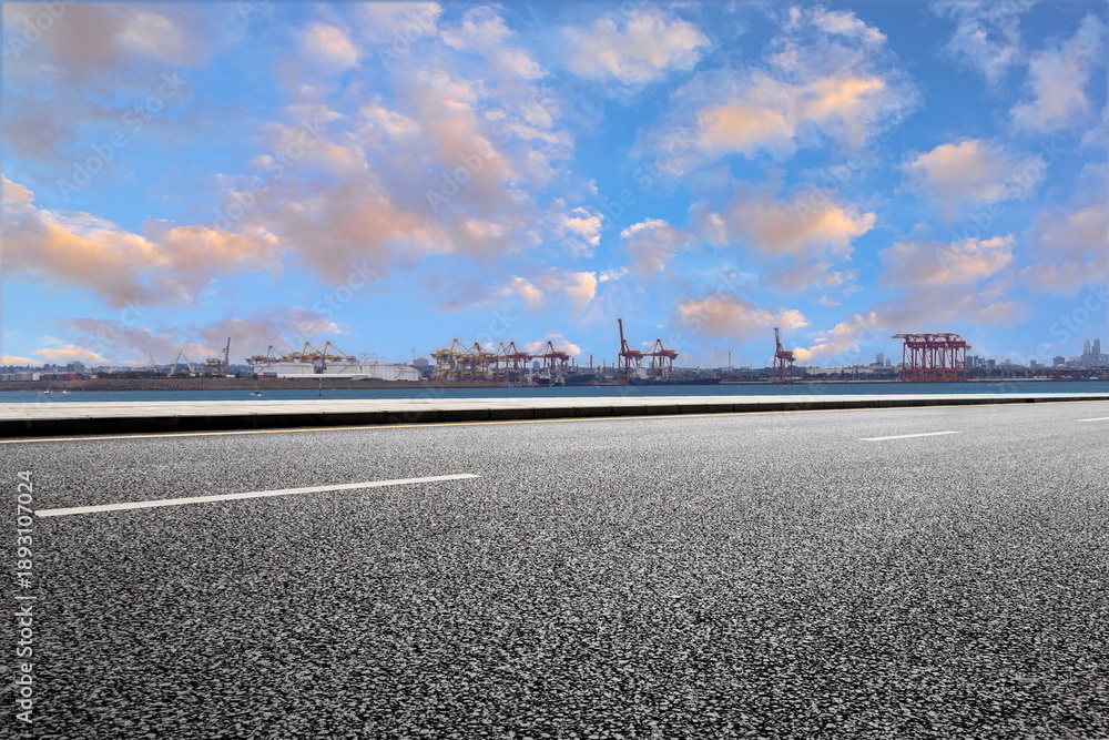 Fototapeta premium outdoor road city landscape blue sky cityscape street travel 