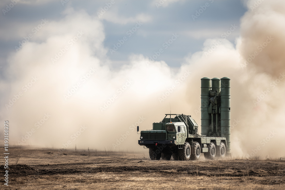 Naklejka premium S-400 Triumf (Russia): Mobile long-range surface-to-air/anti-ballistic system