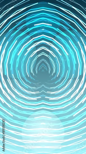 Futuristic Abstract Energy Tunnel Motion Background. Glowing Digital Waves Loop. Perfect for Tech Intro, Innovation Video, Sci-fi Opener, Presentation, more