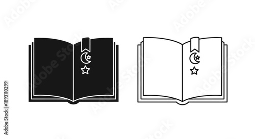 Magical book icon design Vector