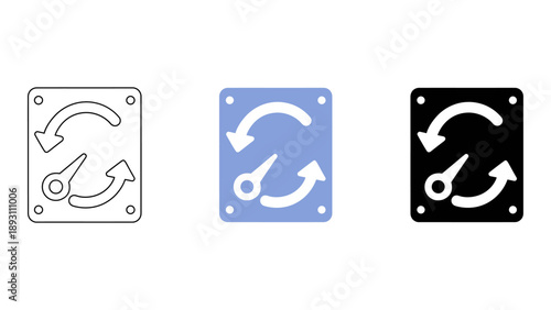 backup restore drive icon for securing and recovering stored data