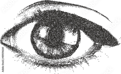 Eye y2k retro stipple art iris brutalist halftone vector png transparent, vision 2000s photocopy effect tattoo aesthetic