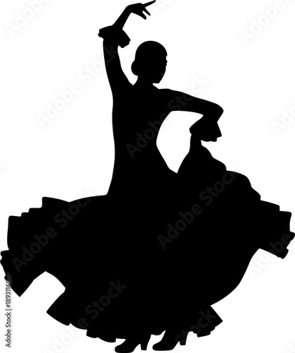 Silhouette of flamenco dancer
