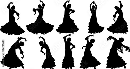 Silhouette of flamenco dancer
