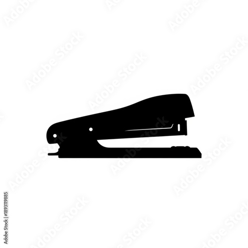 Black stapler silhouette on office supply