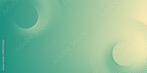 Abstract modern background with soft wave gradient and circular lines