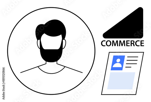 Digital identity concept. Digital identity ed by user profile, enhancing security and usability. Digital identity for e-commerce, authentication, branding, and user management