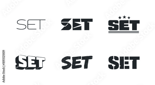 Harmonious Lettering Showcase. Bold minimal lettering. Set lettering. harmonious lettering variations of the same emblematic concept, each with different