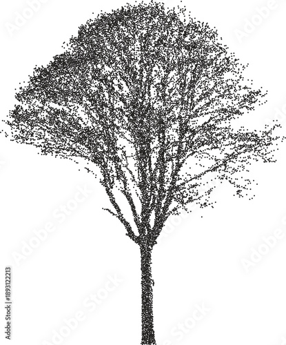 Tree y2k retro stipple art forest brutalist halftone vector png transparent, nature 2000s photocopy effect tattoo aesthetic